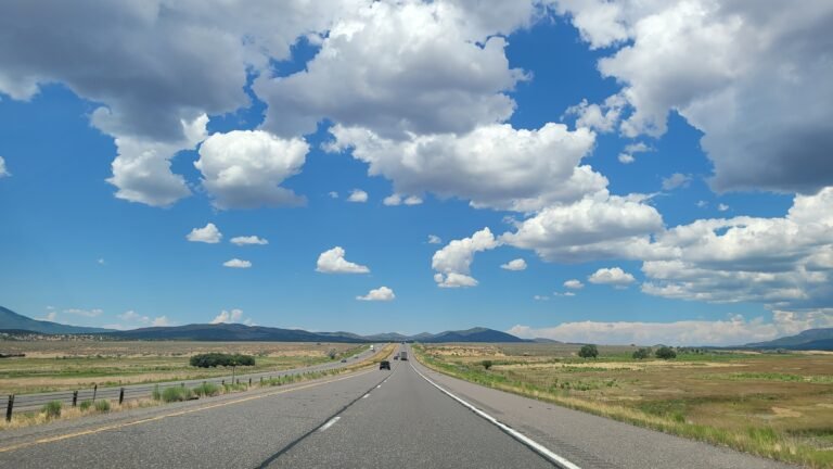 Rocky mountain during road trip